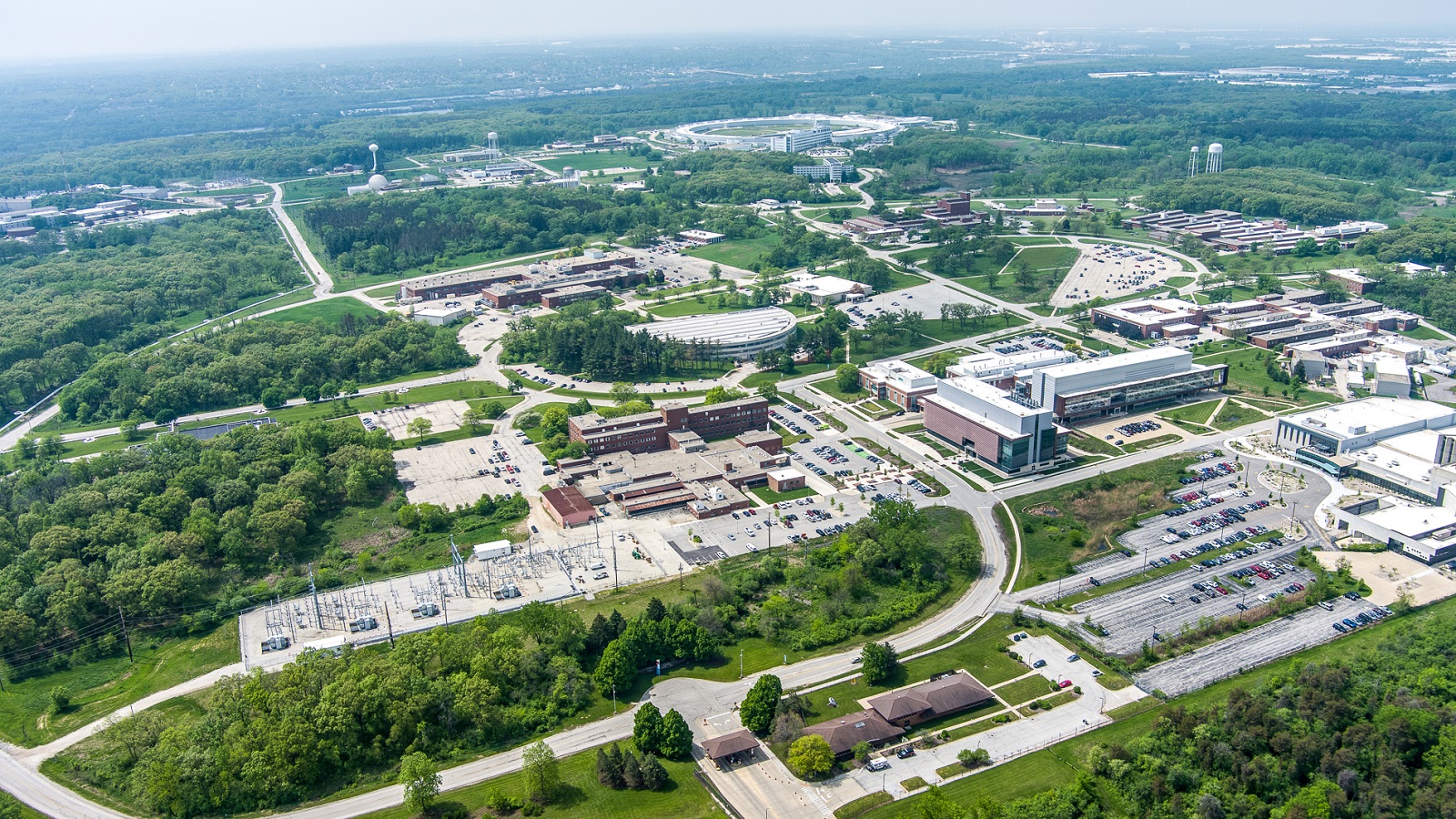 An aerial view of Argonne National Laboratory (ANL).