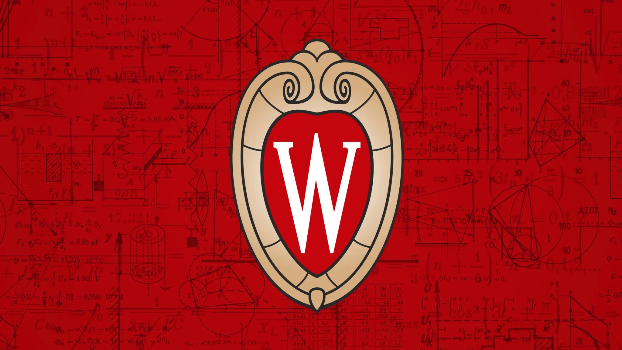 UW Crest on Red Background